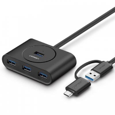 Ugreen USB 3.0 Hub ilə USB-C Port 1m CR113 (40850)